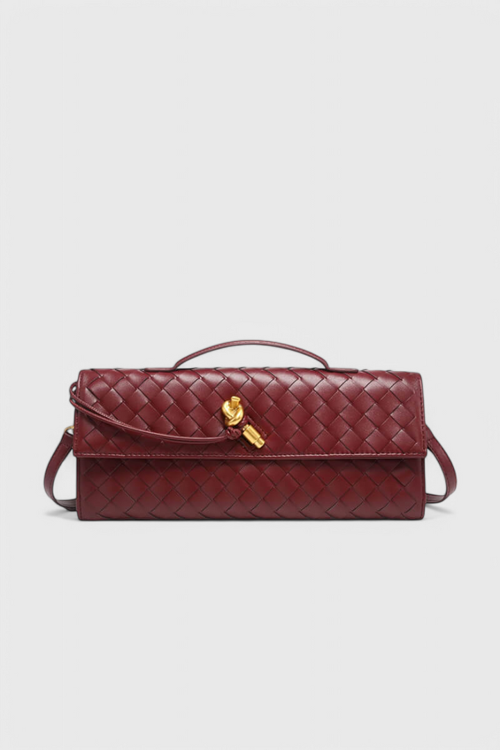 Чанта Clutch Melanie с детайл златен възел