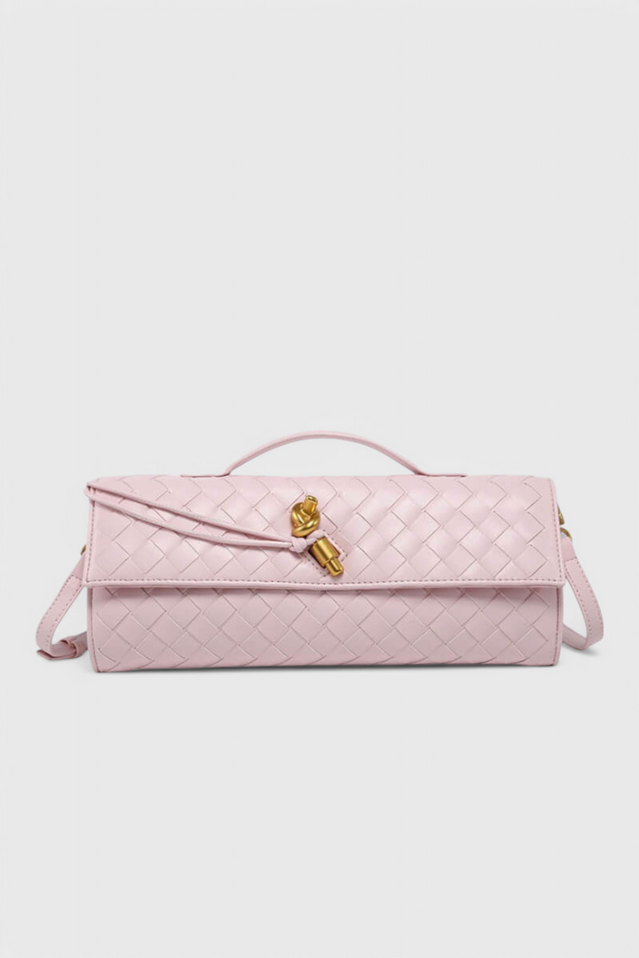 Чанта Clutch Melanie с детайл златен възел