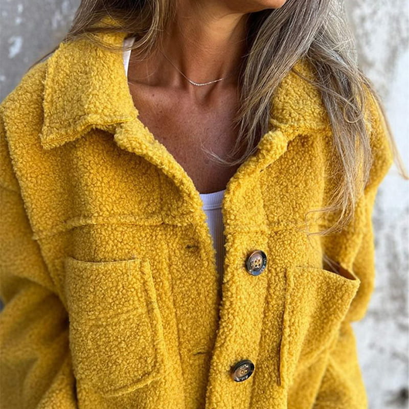 Ариане | Връхна дреха от изкуствена мека кожа с копчета
